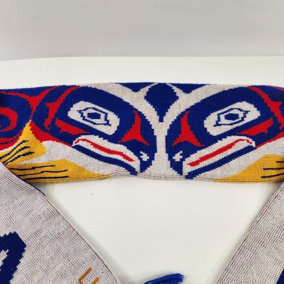 Team BC British Columbia Soccer Scarf First Nations Salmon Fish Design Ruffneck - Picture 2 of 9